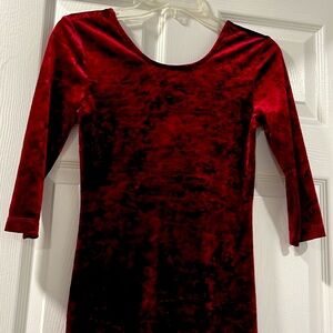 Forever 21 Suede Burgundy Dress (Size:Small)